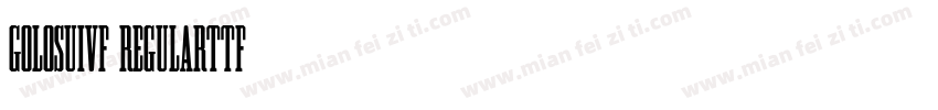 GolosUIVF Regularttf字体转换